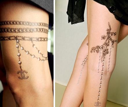 Chanel transfer tattoos SS10