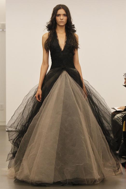 vera wang black wedding dresses bridal fashion week 2011