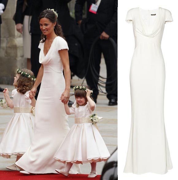 pippa middleton alexander mcqueen bridesmaid dress maid of honour net a porter carbon copy