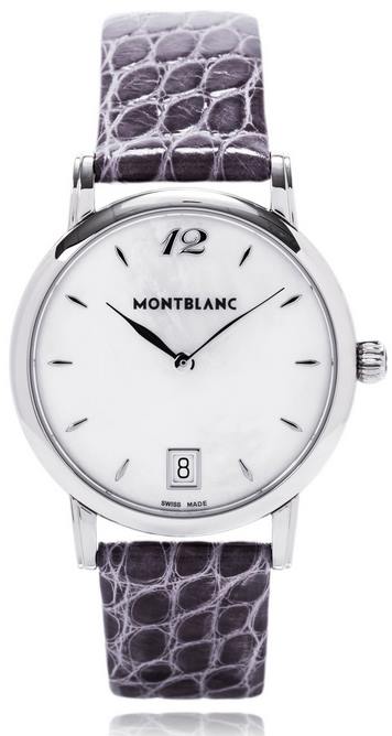 Mont Blanc Star Classique Ladies Mother of Pearl Ladies Quartz Watch 108766- full view (1)