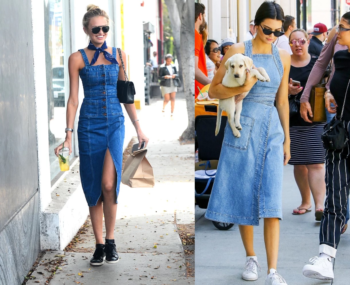 Denim Midi-Dresses